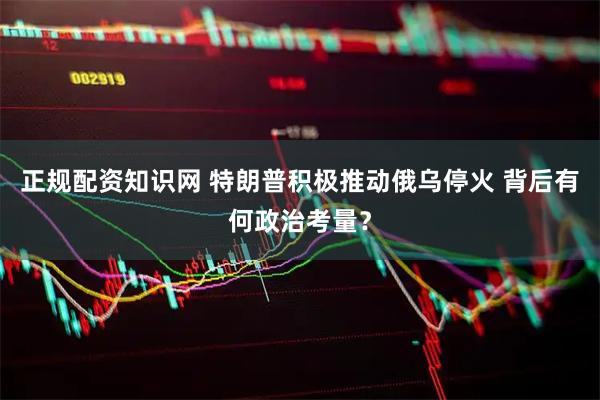 正规配资知识网 特朗普积极推动俄乌停火 背后有何政治考量？